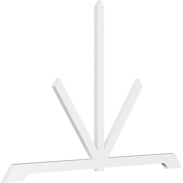 Ekena Millwork Vanguard Architectural Grade PVC Gable Bracket, 108"W x 72"H x 2"D x 4"F, 16/12 Pitch GBP108X72X0204VAN00 - main